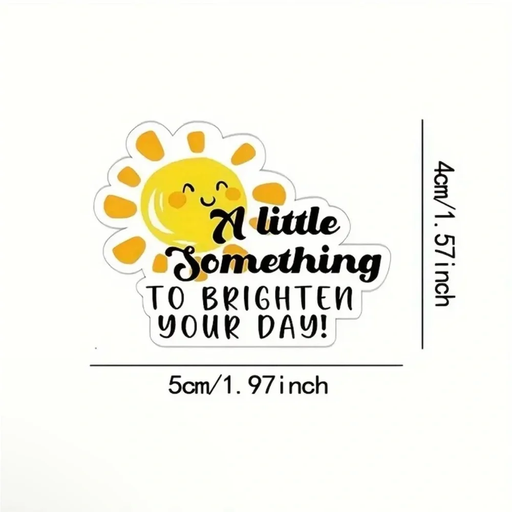 NIP 60 Count Yellow Sun 'A Little Something' Sticker Sheet - Brighten Your Day